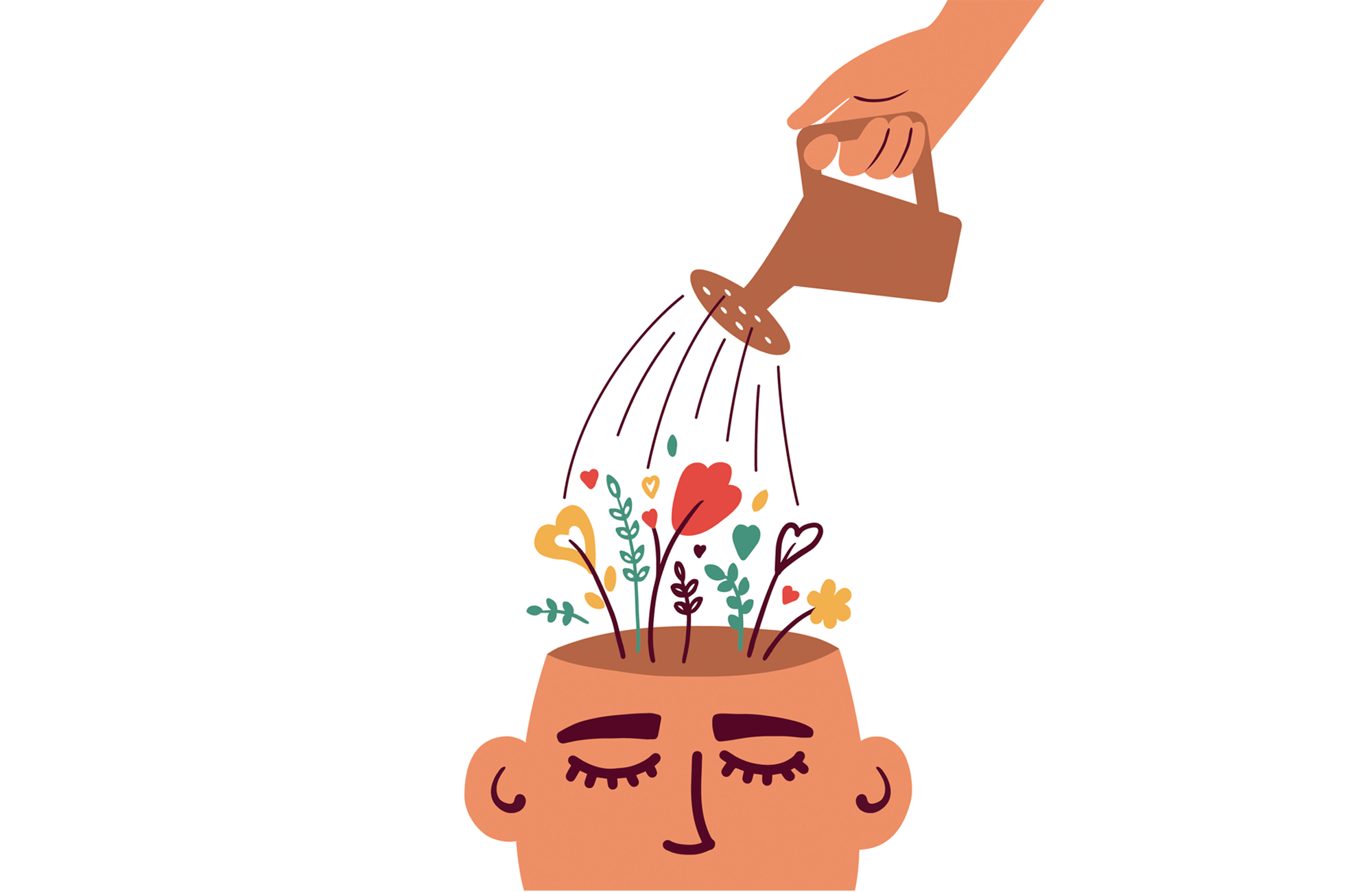 Relocating for health and happiness, watering a mind with plants and flowers.