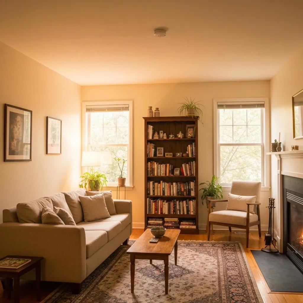 Family preparing for a local move with packing supplies and organized boxes in a cozy living room