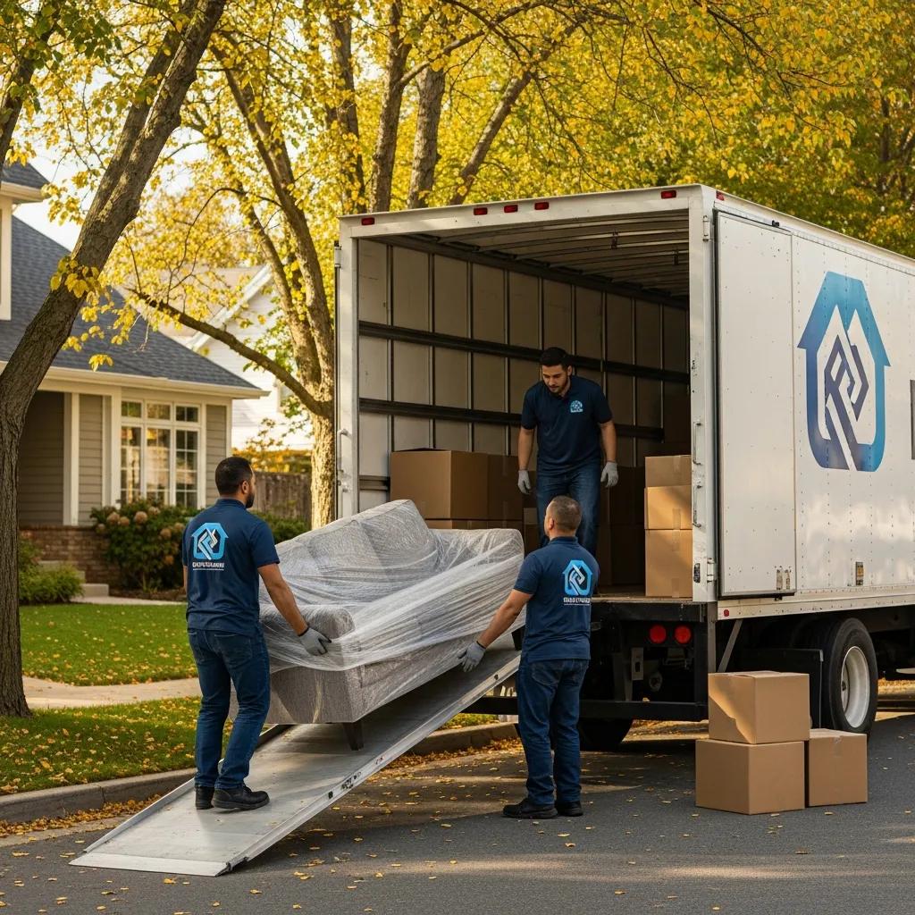 Professional movers loading furniture into a truck, highlighting the importance of selecting reliable moving services