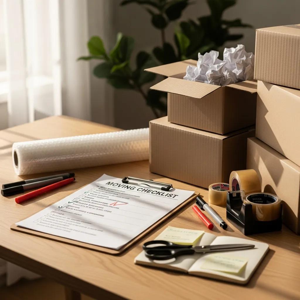 Packing supplies and materials for expert packing strategies in a move
